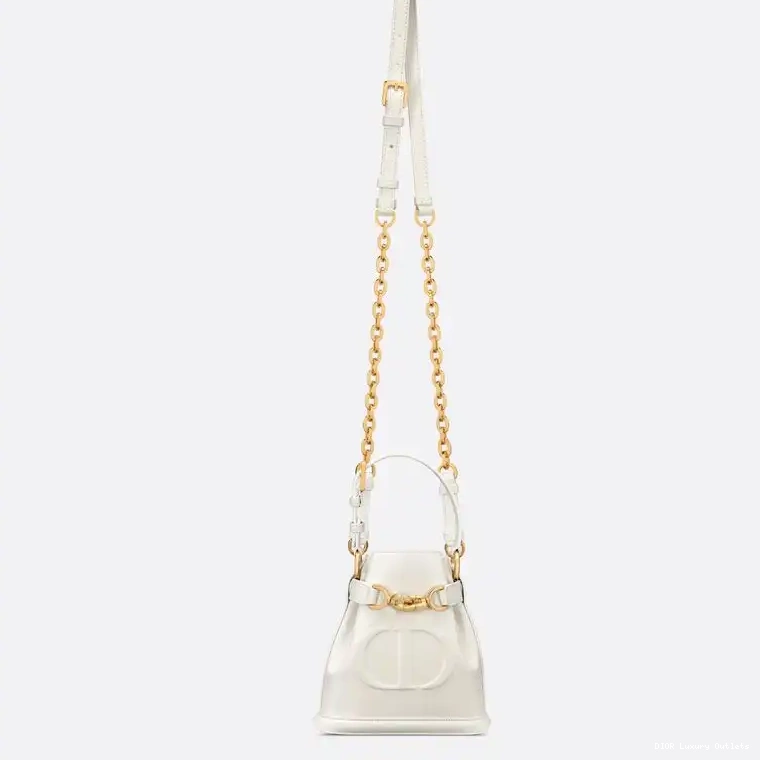 Cheap CD-Embossed Calfskin Small White C'est Bag Dior 0527 Luxury